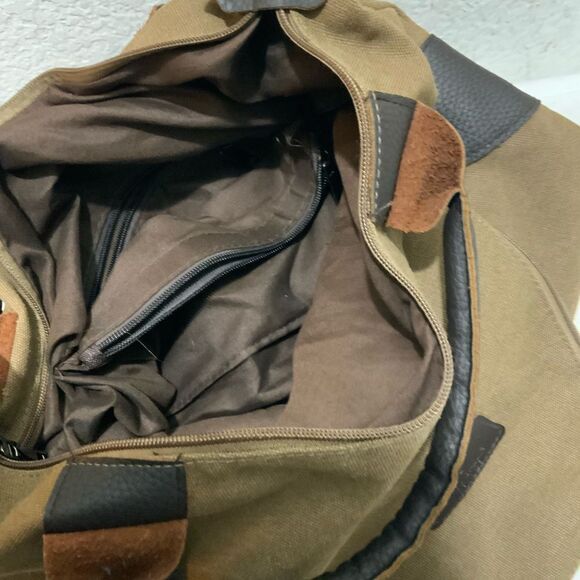 Grace Callie Designs brown canvas tote purse bag large - Picture 9 of 10